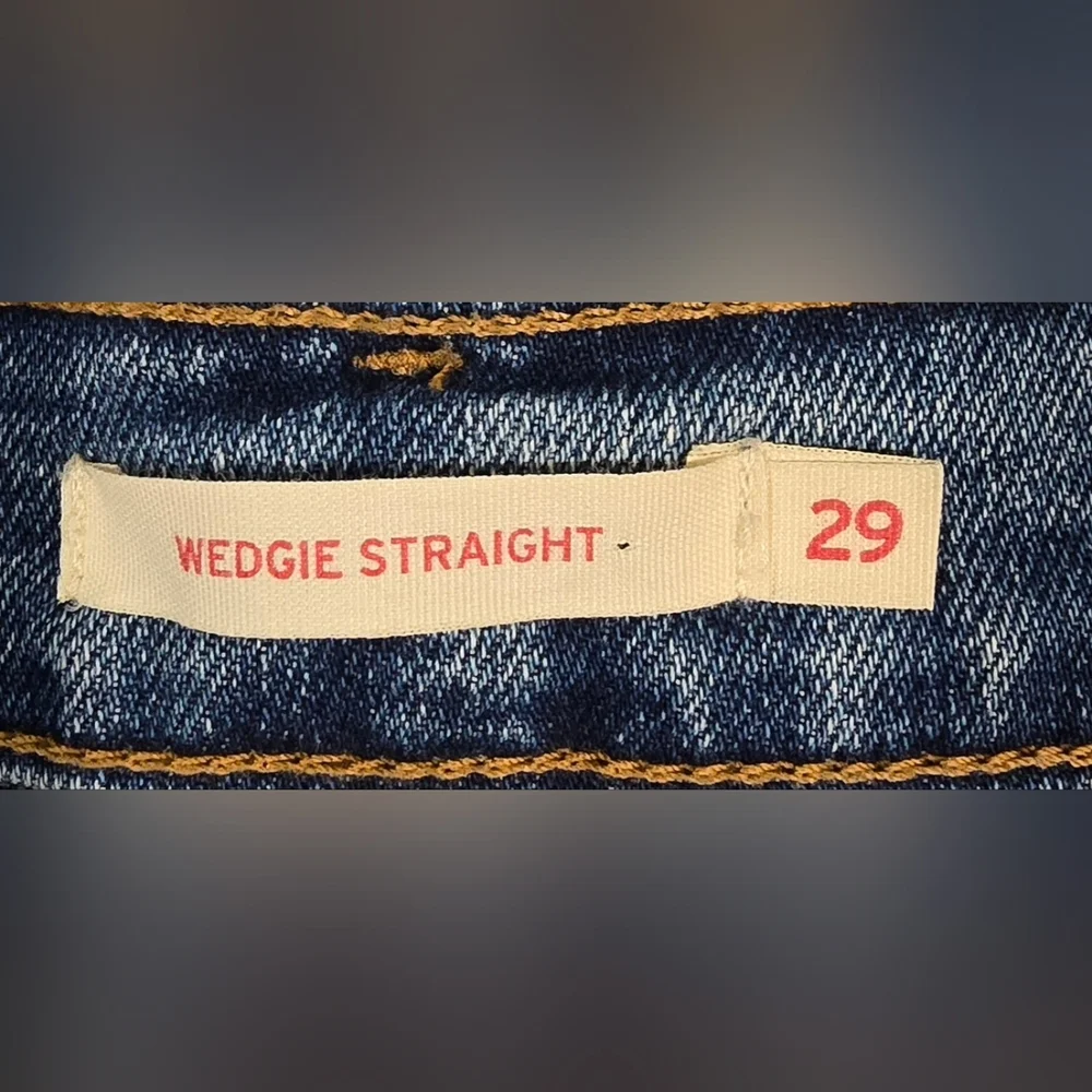 Levis Wedgie Straight High Waisted Jeans Size 29 - Picture 6 of 8